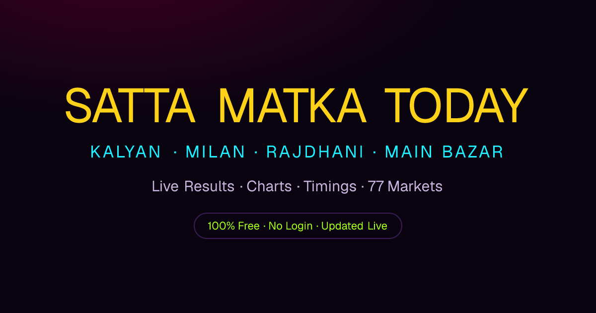 Balaji Day Satta Matka Chart - Panel & Jodi Record | Satta Matka Today