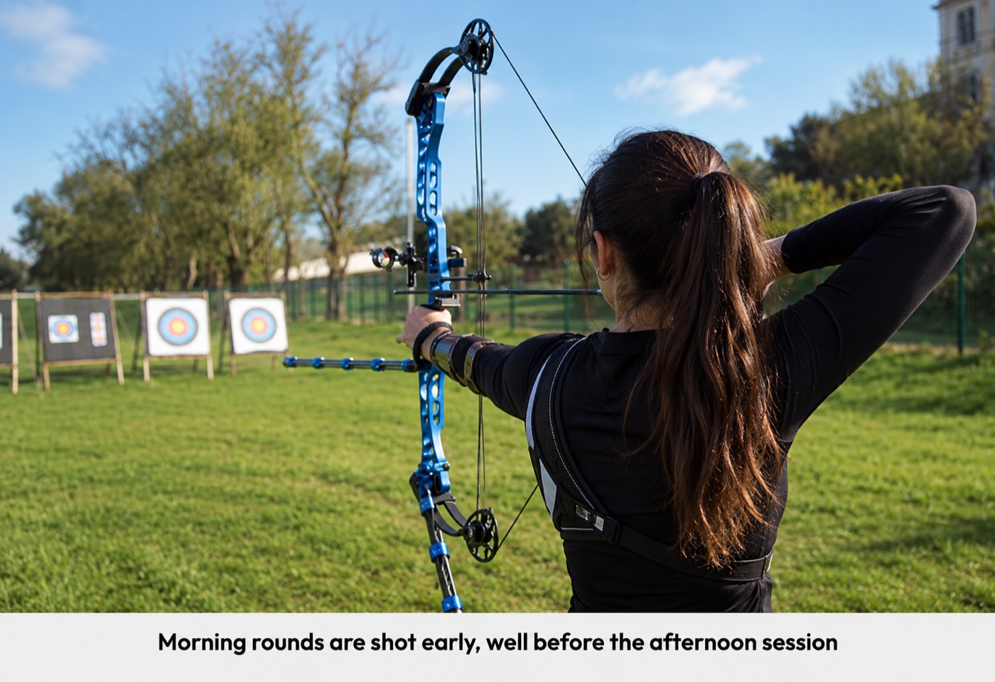 Archer practising at the Teer ground before a round